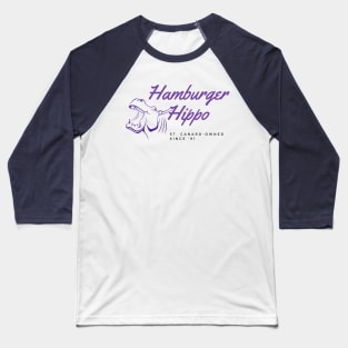 Hamburger Hippo Baseball T-Shirt